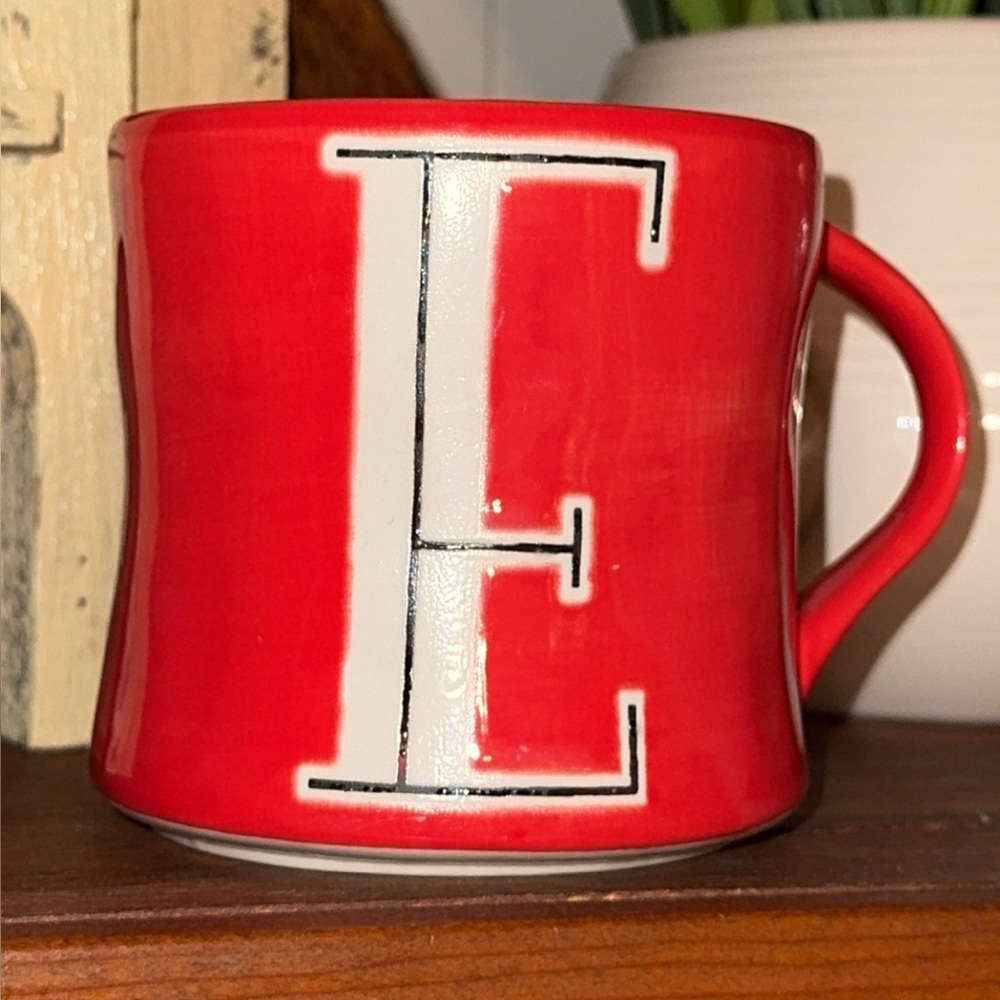 FINAL PRICE DROP Anthropologie coffee/tea cup/mug initial letter E